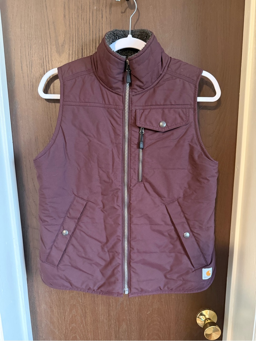 Carhartt Burgundy Reversible Vest XS